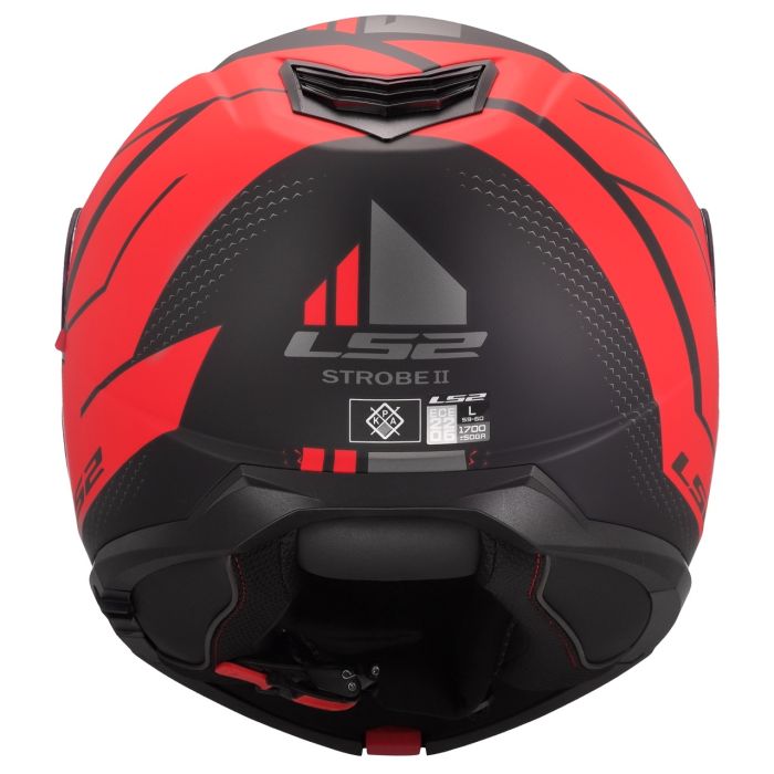 Мотошолом LS2 FF908 Strobe 2 Code Matt Black Red