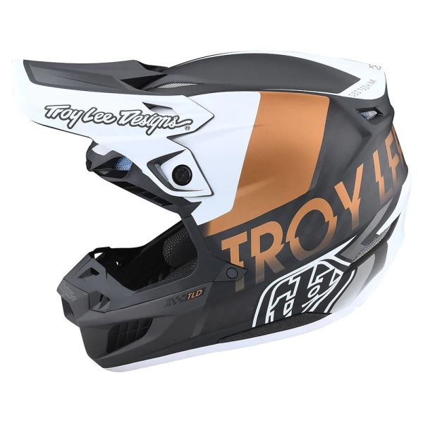 Мотошолом TLD SE5 Carbon Helmet [QUALIFIER WHITE/BRONZE]