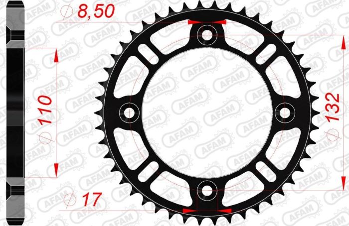 Зірка Afam 428 K-steel Chainwheel - Ktm Black