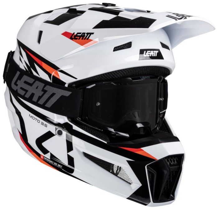 Шолом з окулярами LEATT Moto 3.5 Helmet + Goggle White