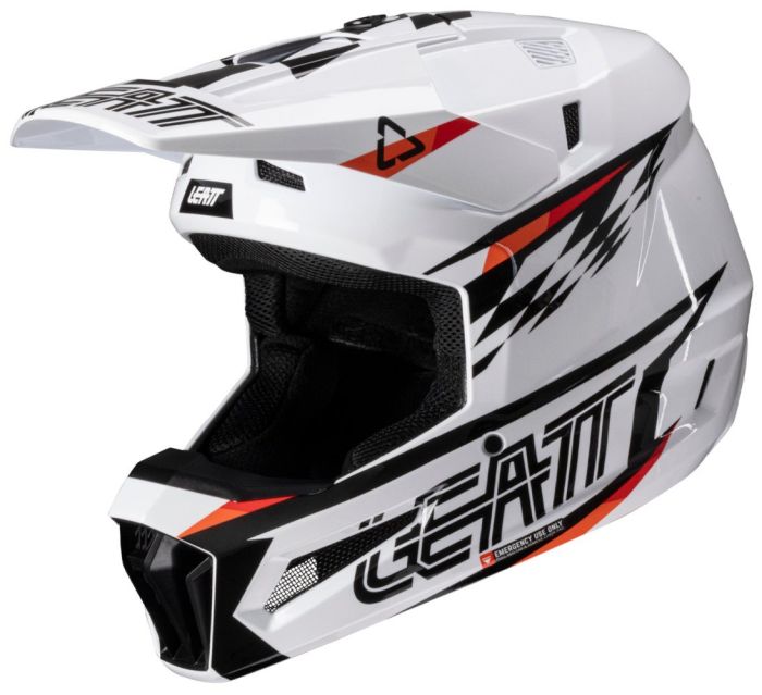 Шолом з окулярами LEATT Moto 3.5 Helmet + Goggle White