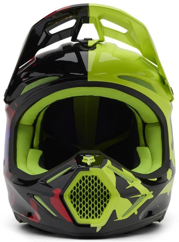 Шолом Fox V3 Helmet - Throttle Flo Yellow