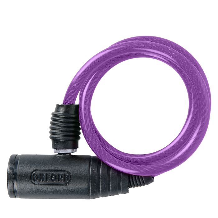 Трос протиугінний Oxford Bumper cable lock Purple 6mm x 600mm