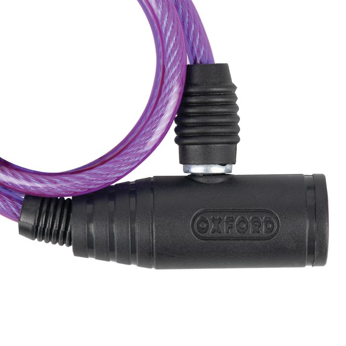 Трос протиугінний Oxford Bumper cable lock Purple 6mm x 600mm