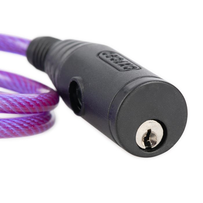 Трос протиугінний Oxford Bumper cable lock Purple 6mm x 600mm