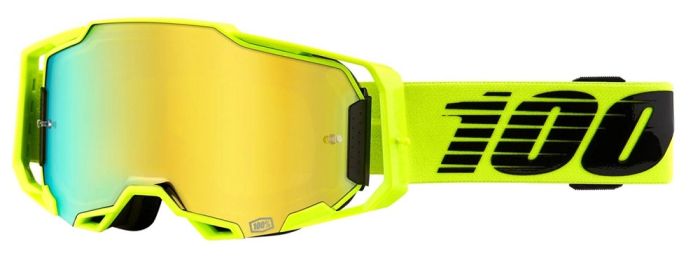 Окуляри 100% ARMEGA Goggle Nuclear Citrus - Gold Mirror Lens