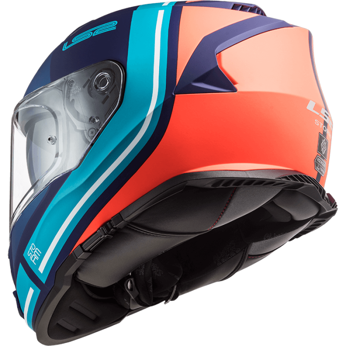 Мотошолом LS2 FF800 Storm Slant Matt Blue Fluo Orange