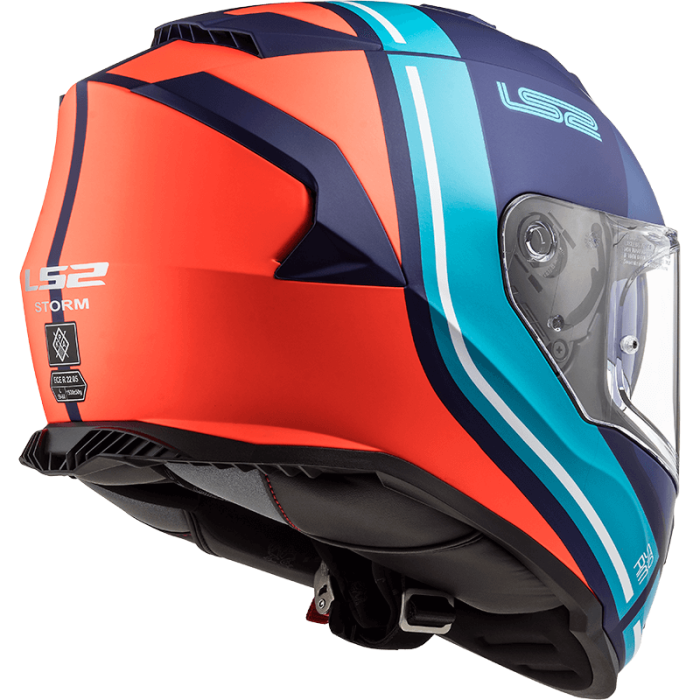 Мотошолом LS2 FF800 Storm Slant Matt Blue Fluo Orange