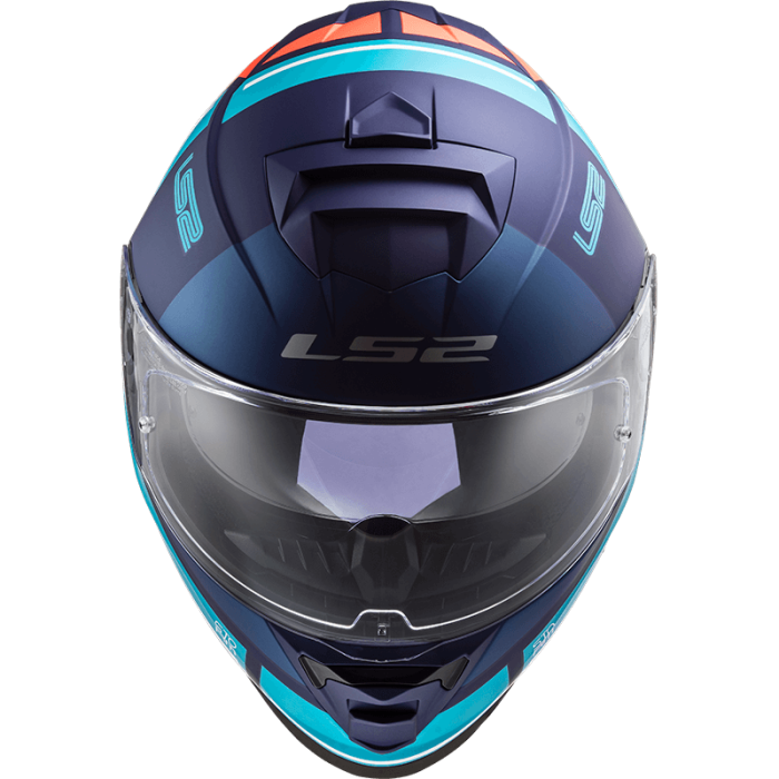 Мотошолом LS2 FF800 Storm Slant Matt Blue Fluo Orange