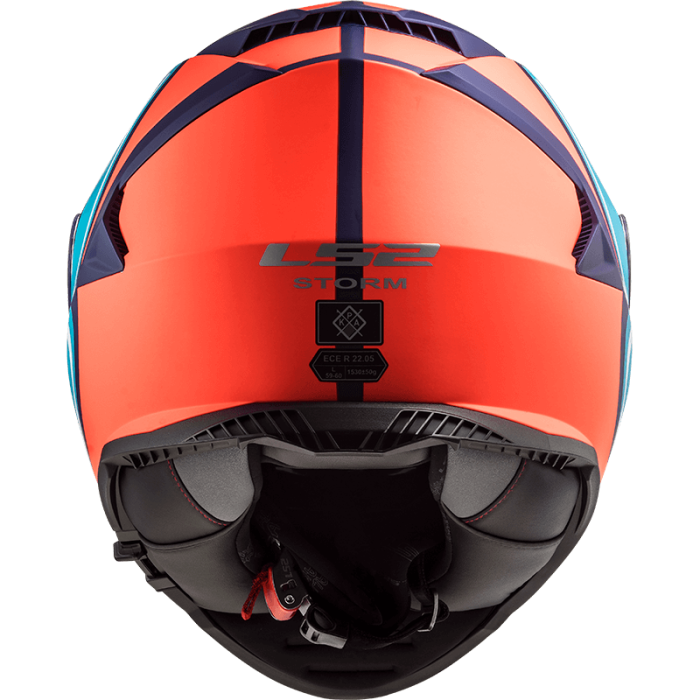 Мотошолом LS2 FF800 Storm Slant Matt Blue Fluo Orange