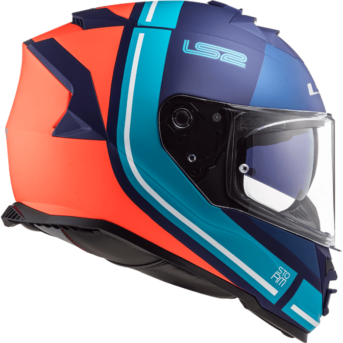 Мотошолом LS2 FF800 Storm Slant Matt Blue Fluo Orange