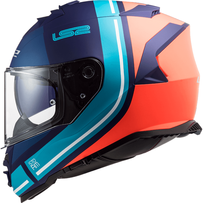 Мотошолом LS2 FF800 Storm Slant Matt Blue Fluo Orange