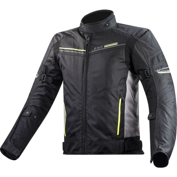Куртка LS2 Shadow Man Jacket Black Titanium Hi-Vis Yellow