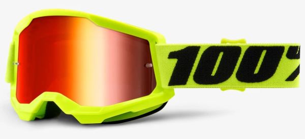 Окуляри 100% Strata 2 Goggle Fluo Yellow - Mirror Red Lens