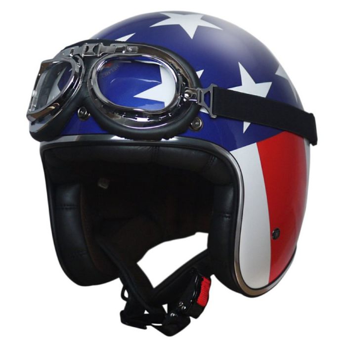 Мотошолом LS2 OF583 Easy Rider Blue Red White