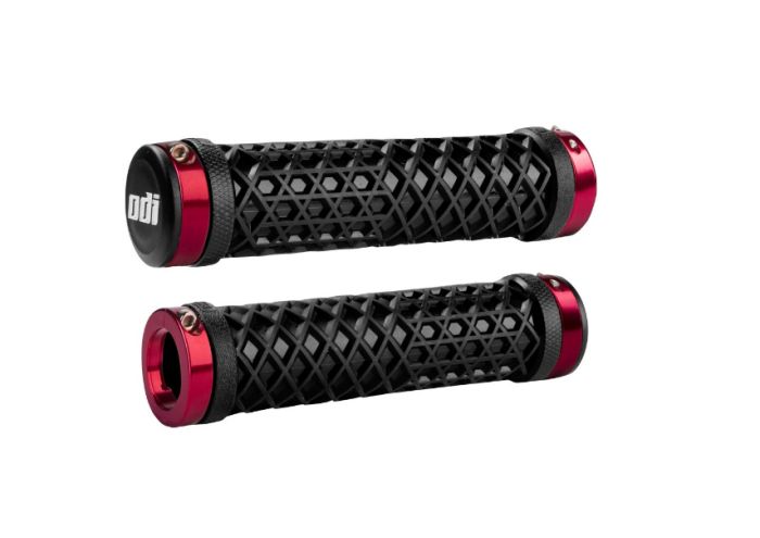 Гріпси ODI Vans® Lock-On Grips, Black w/ Red Clamps
