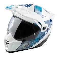 Мотошолом KLIM Krios Pro ECE/DOT LG Spectrum White - Blue