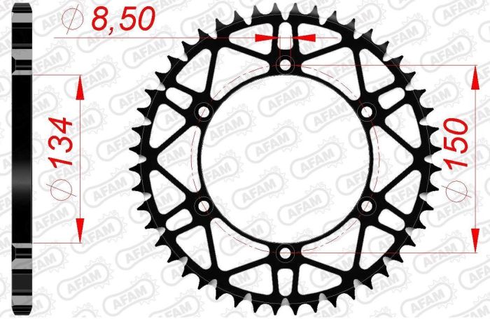 Зірка Afam Steel-slk Sprocket 520 - Kawasaki Black