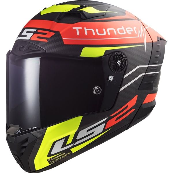 Мотошолом LS2 FF805 Thunder C Attack Matt Red Hi-Vis Yellow