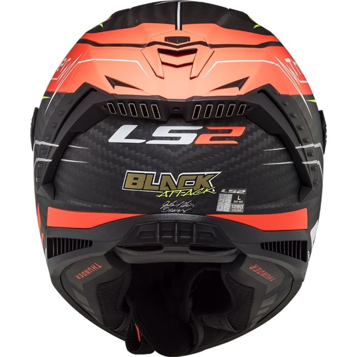 Мотошолом LS2 FF805 Thunder C Attack Matt Red Hi-Vis Yellow