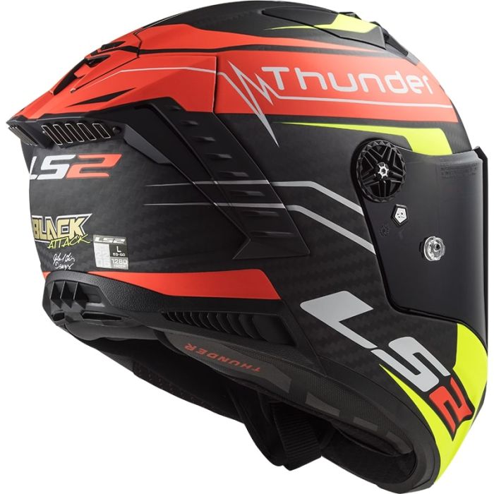 Мотошолом LS2 FF805 Thunder C Attack Matt Red Hi-Vis Yellow