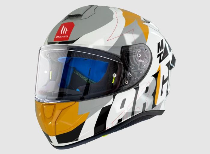 Мотошолом MT TARGO PRO Biger A3 Gloss Pearl Yellow