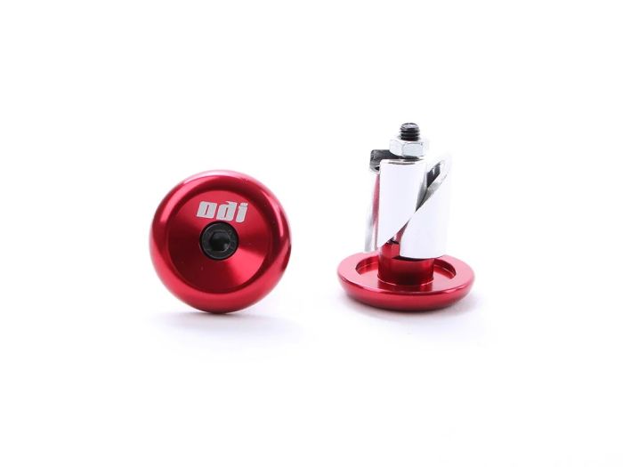 Баренди ODI Aluminum End Plugs w/Lasered Logo Red