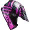 Мотошолом LS2 MX437 Fast Evo Verve Black Fluo Pink