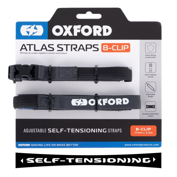 Ремені Oxford Atlas B-Clip 17mm x 2.0M Asphalt (Pair)