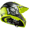Мотошолом LS2 MX437 Fast Evo Crusher Black Hi-Vis Yellow