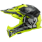 Мотошолом LS2 MX437 Fast Evo Crusher Black Hi-Vis Yellow