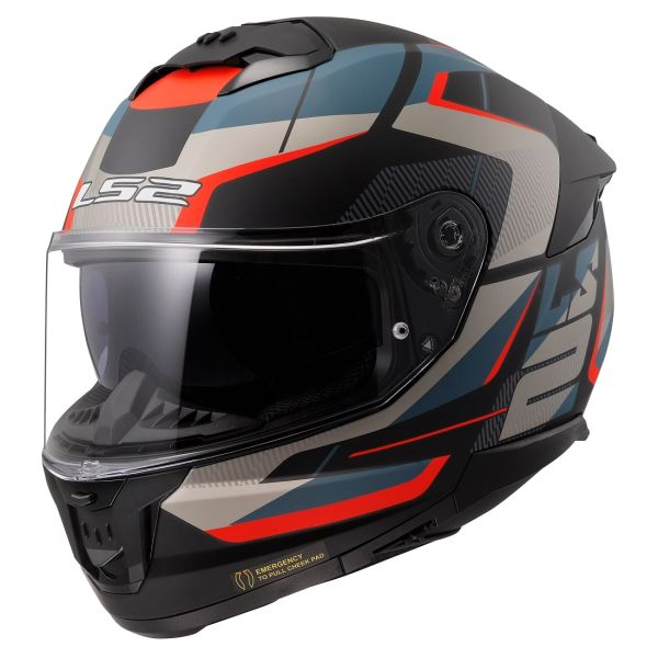 Мотошолом LS2 FF808 Stream 2 Road Matt Black Blue