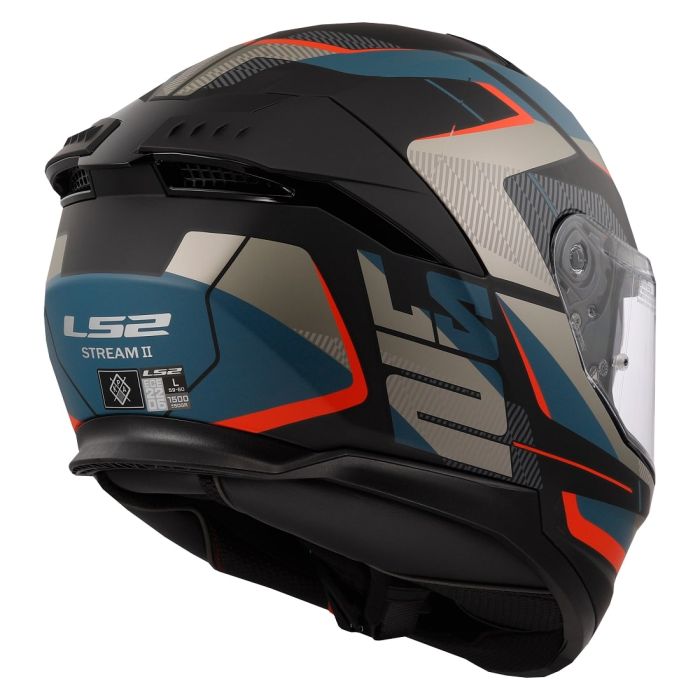 Мотошолом LS2 FF808 Stream 2 Road Matt Black Blue