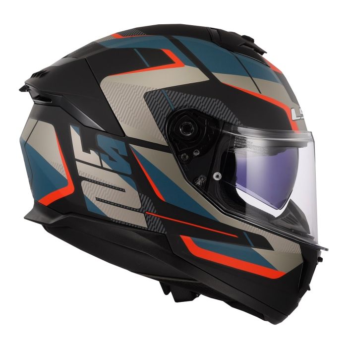 Мотошолом LS2 FF808 Stream 2 Road Matt Black Blue