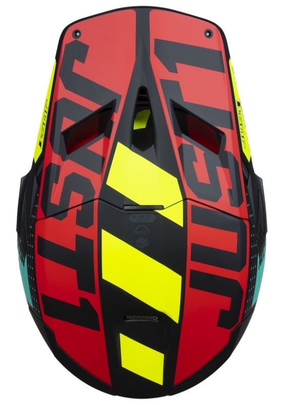 Мотошолом Just1 J22-F Falcon Fluo Red Yellow Black