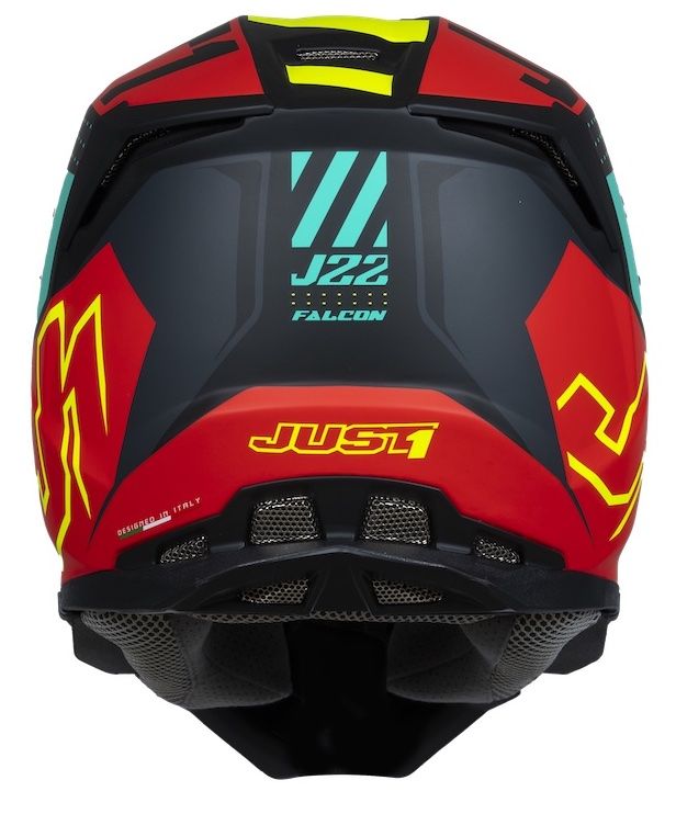 Мотошолом Just1 J22-F Falcon Fluo Red Yellow Black