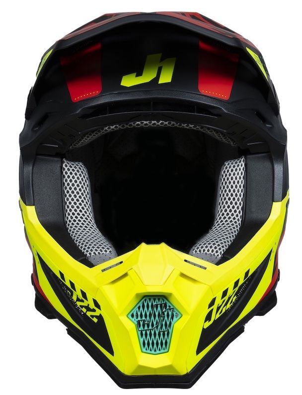 Мотошолом Just1 J22-F Falcon Fluo Red Yellow Black