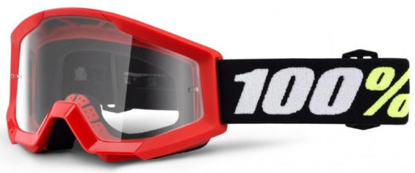 Дитячі окуляри 100% STRATA MINI Goggle Red - Clear Lens