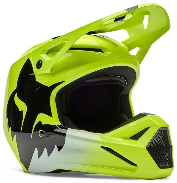 Шолом Fox Yth V1 Helmet - Shield Flo Yellow