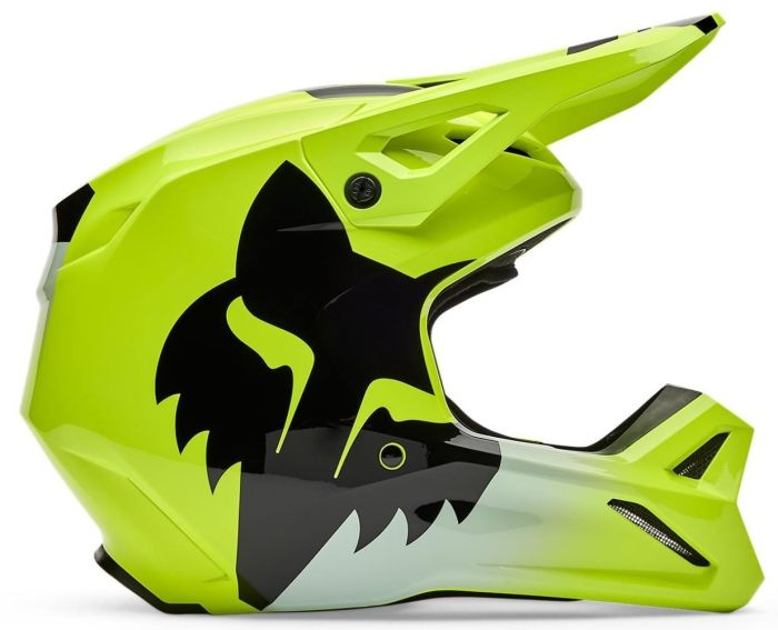 Шолом Fox Yth V1 Helmet - Shield Flo Yellow