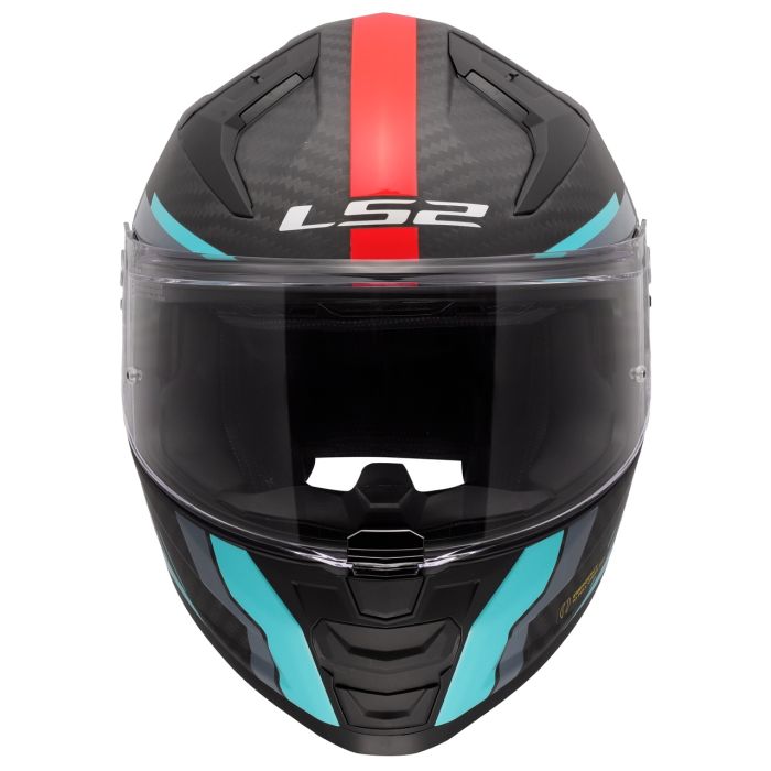 Мотошолом LS2 FF811 Vector 2 C Grid Red Cyan