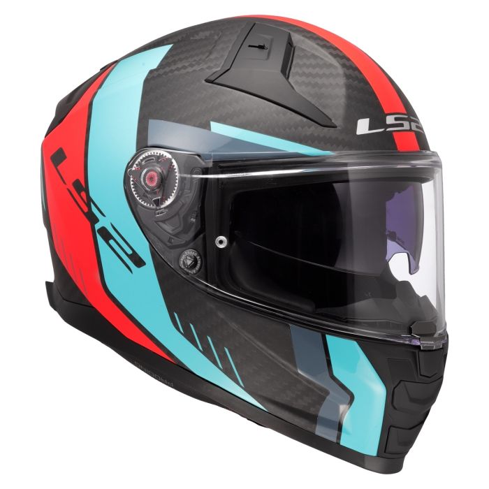 Мотошолом LS2 FF811 Vector 2 C Grid Red Cyan