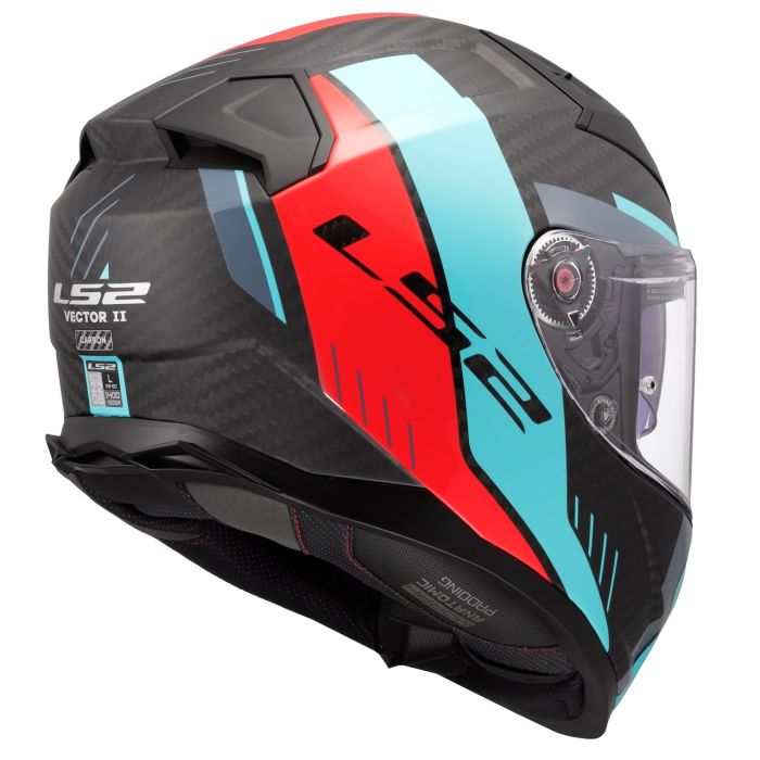 Мотошолом LS2 FF811 Vector 2 C Grid Red Cyan