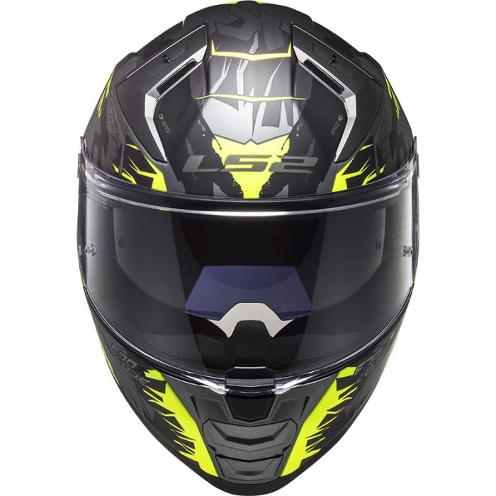 Мотошолом LS2 FF811 Vector 2 Techbot Matt Titanium Hi-Vis Yellow