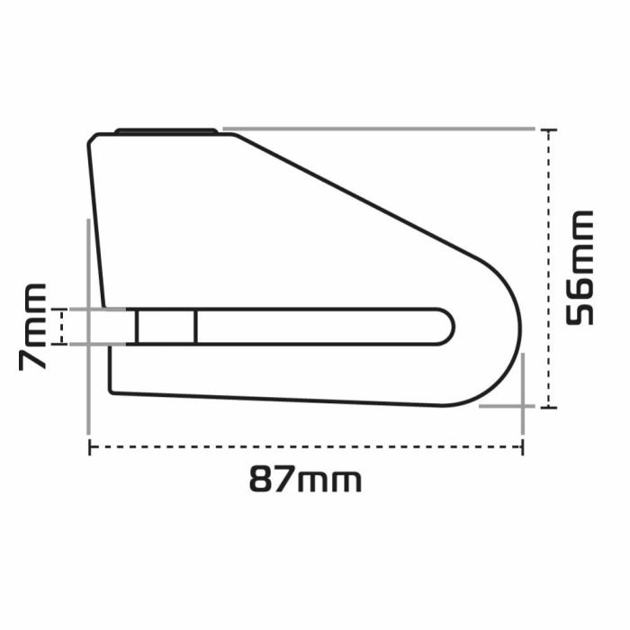 Замок Oxford Alpha XD14 Disc Lock (14mm pin) Yellow