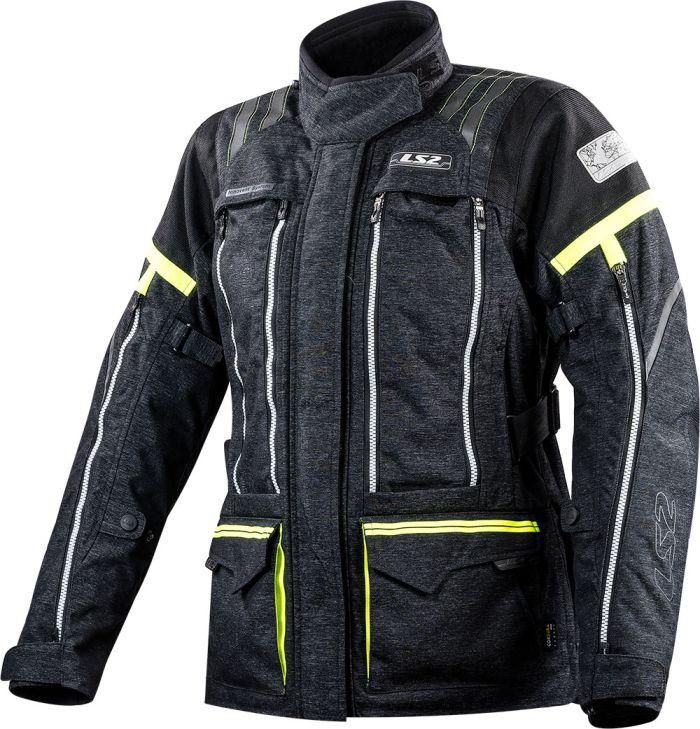 Куртка жіноча LS2 Nevada Lady Jacket Black Hi-Vis Yellow