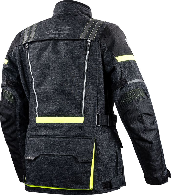 Куртка жіноча LS2 Nevada Lady Jacket Black Hi-Vis Yellow