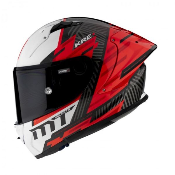 Мотошолом MT KRE+ Carbon Brush A5 Gloss Pearl Red