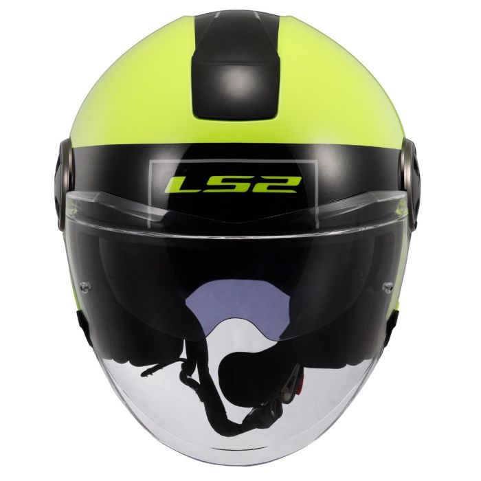 Мотошолом відкритий LS2 OF620 Classy Classic Black Hi-Vis Yellow