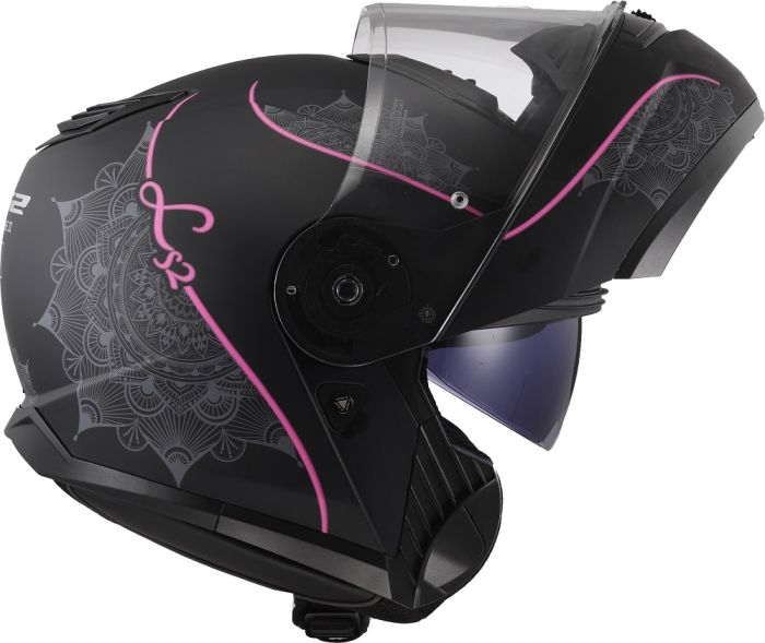 Мотошолом LS2 FF908 Strobe 2 Lux Matt Black Pink